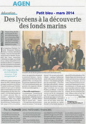 Sabbe De Baudre petit bleu mars 2014