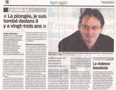 Sabbe sud ouest article serge
